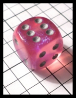 Dice : Dice - 6D Pipped - Pink Sparkle with Silver Pips Chessex Borealis 2 Pink - FA collection buy Dec 2010